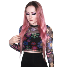 Flower Mesh Crop Top