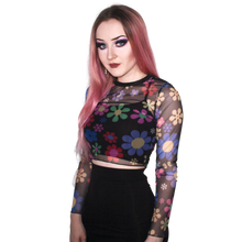 Flower Mesh Crop Top