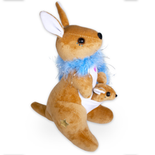 Kangaroo Plush (Blue Scarf)