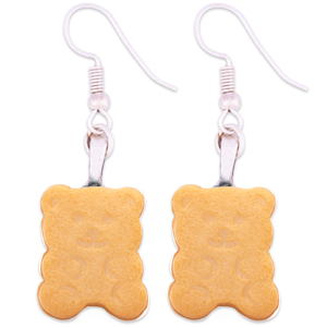 Teddy Bear Cookie Earrings