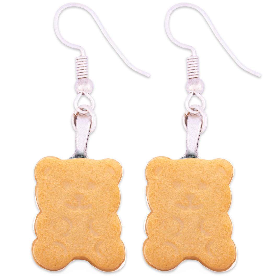 Teddy Bear Cookie Earrings