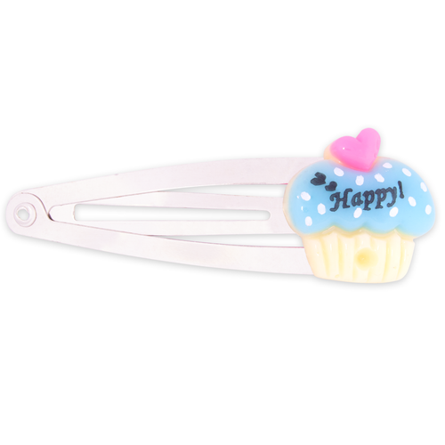 Blue Cupcake Hair Clip