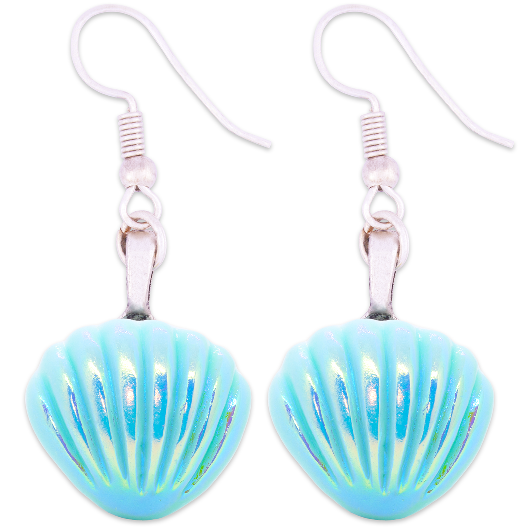 Blue Seashell Earrings