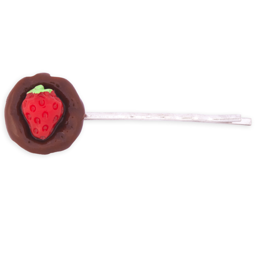 Chocolate Strawberry Tart Hair Pin