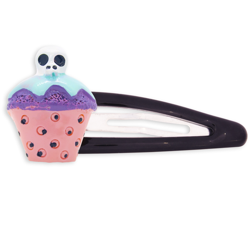 Skull Cupcake Hair Clip