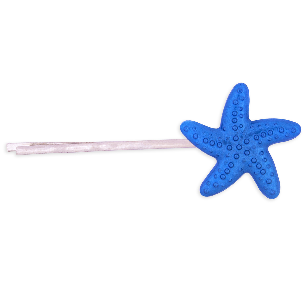 Dark Blue Starfish Hair Pin