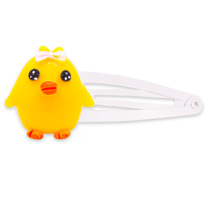 Duck With Bow Hair Clip