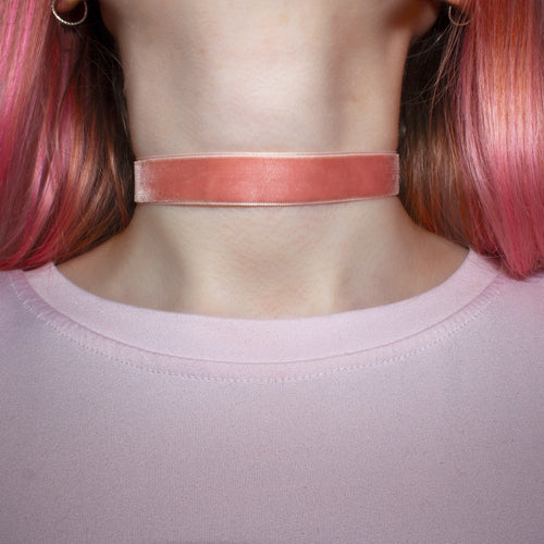 Dusty Pink Velvet Choker