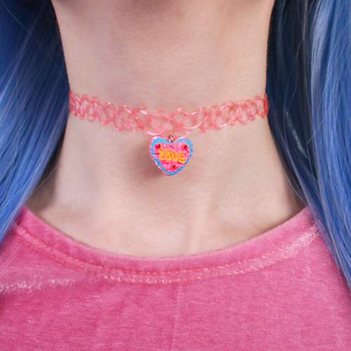 Candy Pink Love Cookie Choker