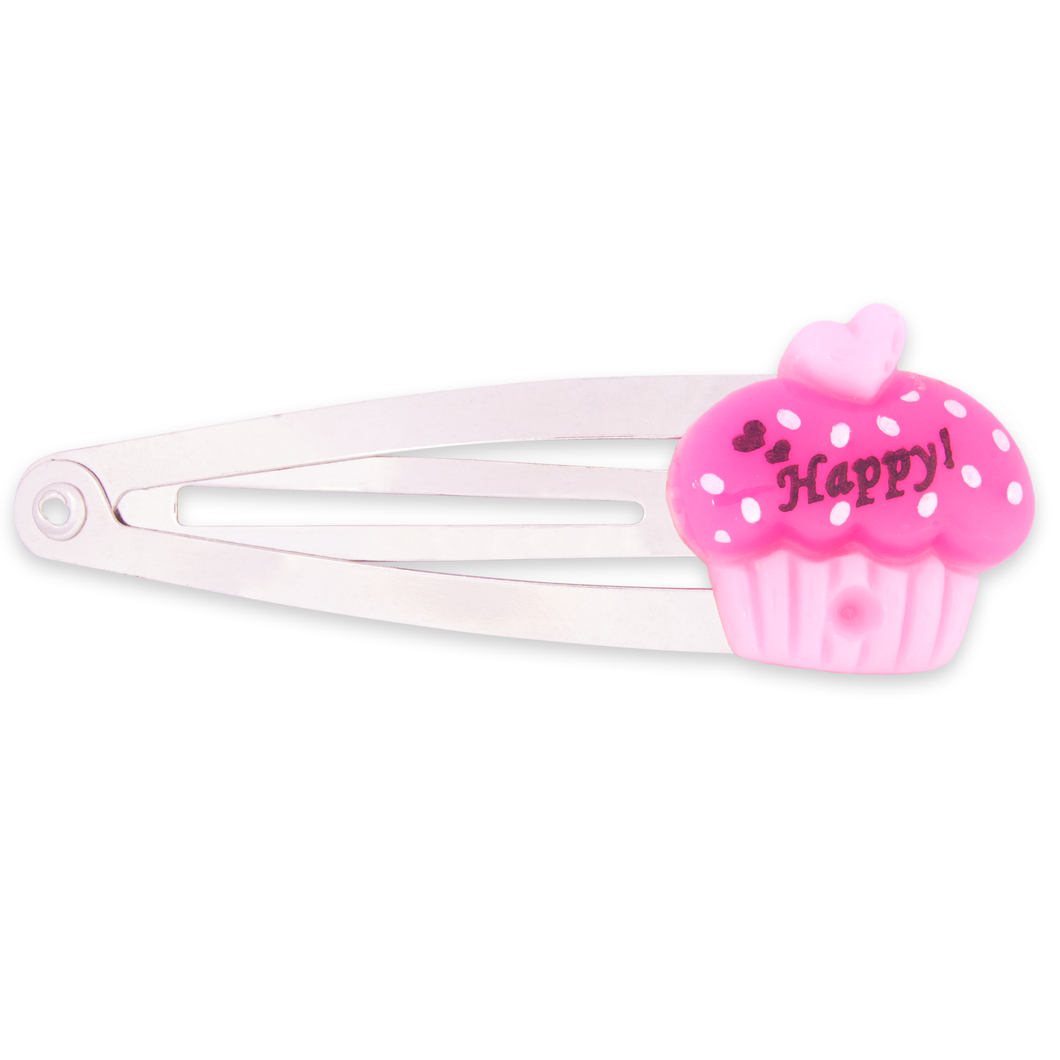 Hot Pink Cupcake Hair Clip