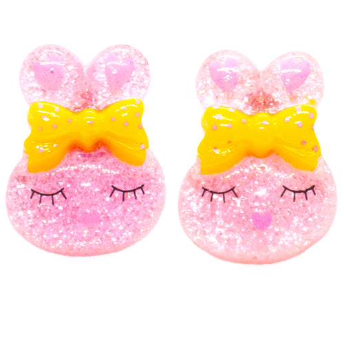 Pink Bunny Earrings