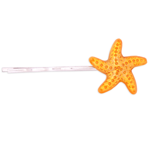 Orange Starfish Hair Pin