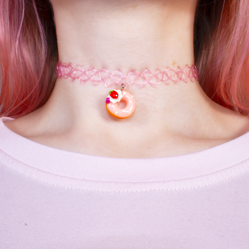 Pastel Pink Donut Choker