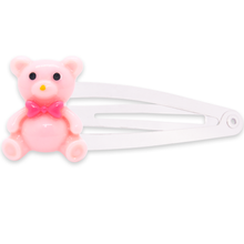 Pastel Pink Teddy Bear Hair Clip