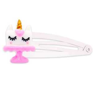 Pink Unicorn Cake Hair Clip