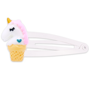 Pink Unicorn Ice Cream Hair Clip