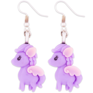 Purple Pegasus Earrings