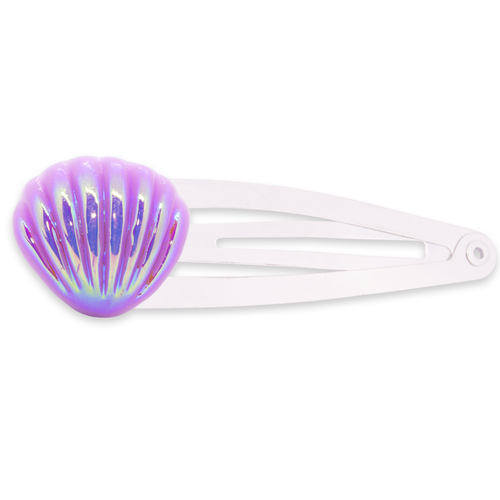 Purple Seashell Hair Clip