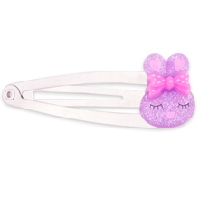 Purple Sparkly Bunny Hair Clip