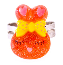 Red Sparkly Bunny Ring