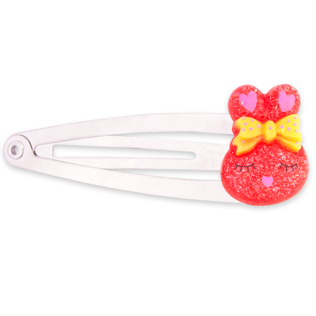 Red Sparkly Bunny Hair Clip