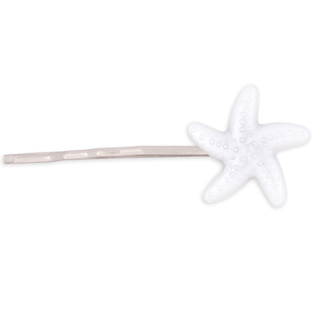 White Starfish Hair Pin