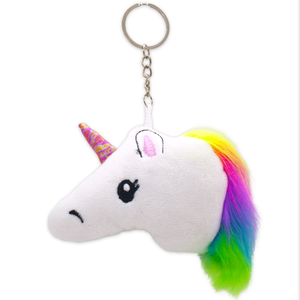 White Unicorn Keychain