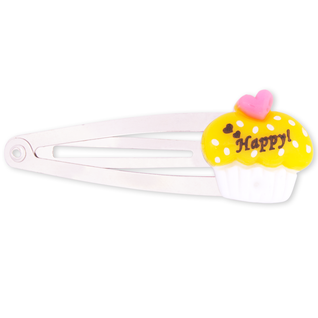 Yellow Cupcake Hair Clip