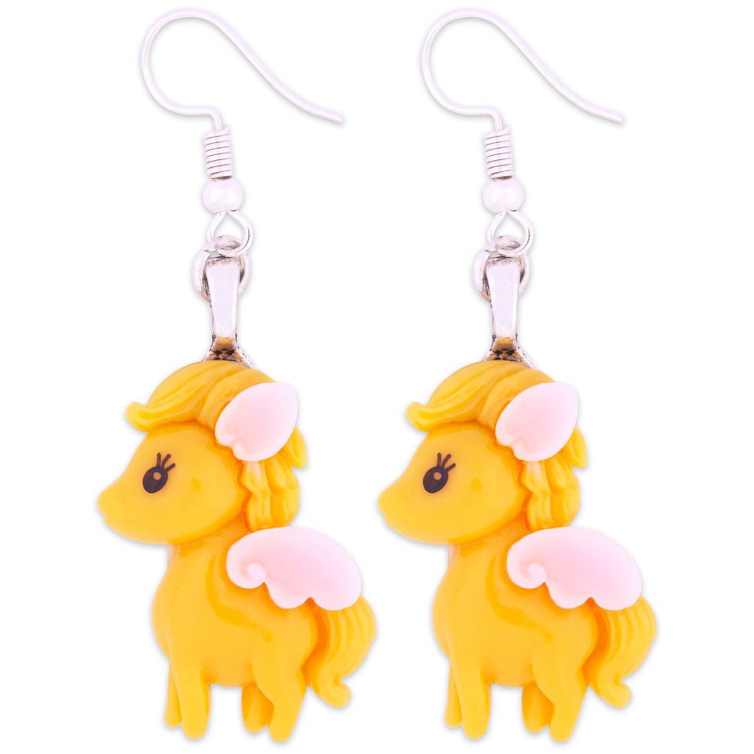 Yellow Pegasus Earrings